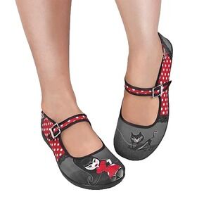 Hot Chocolate Chocolaticas Petunia Mary Jane Shoes Womens 8/38 Rockabilly Goth
